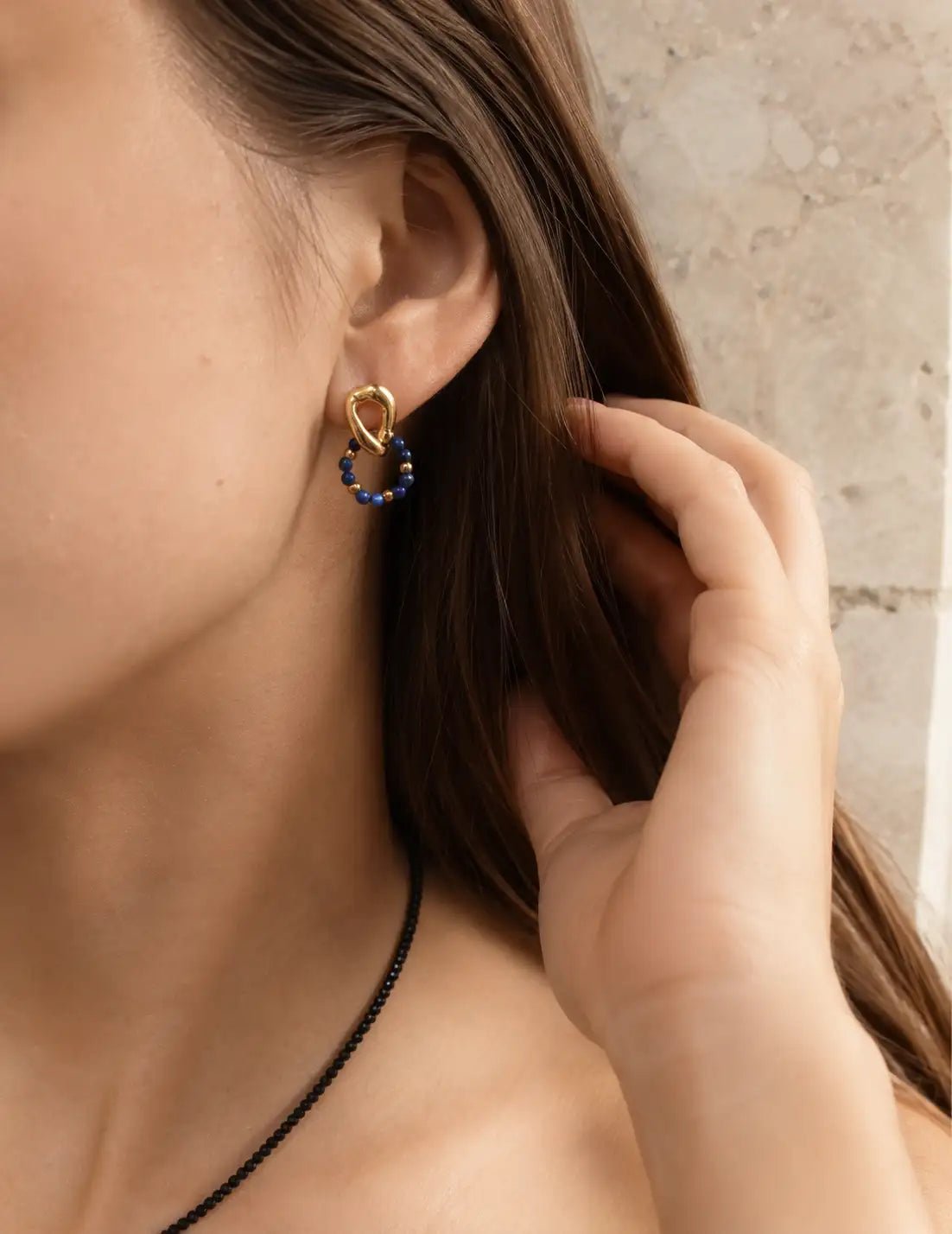Empires Lapis Lazuli Drop Earrings - Image 4