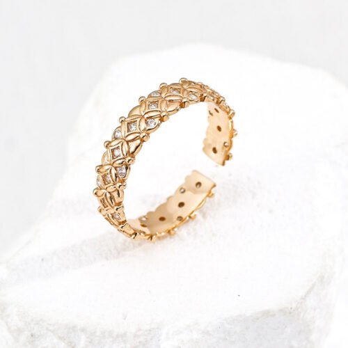 Vintage Floral Lace Adjustable Ring