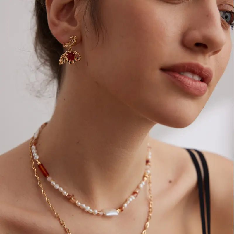 Aimee Butterfly Agate Earrings - Image 4