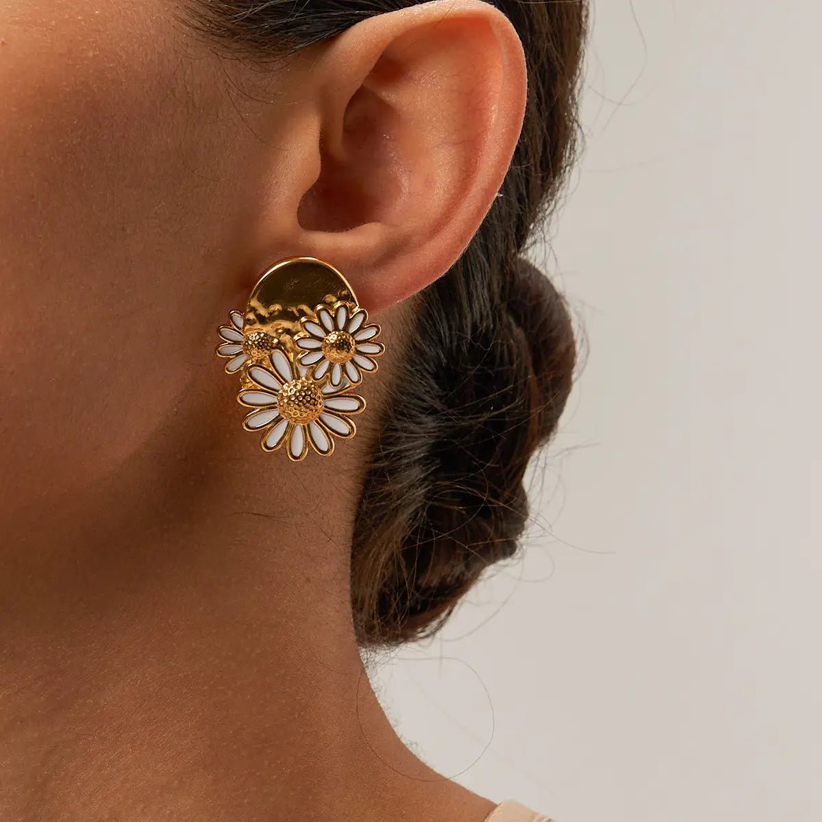 Fleur de Lune Wildflower Statement Earrings - Image 3