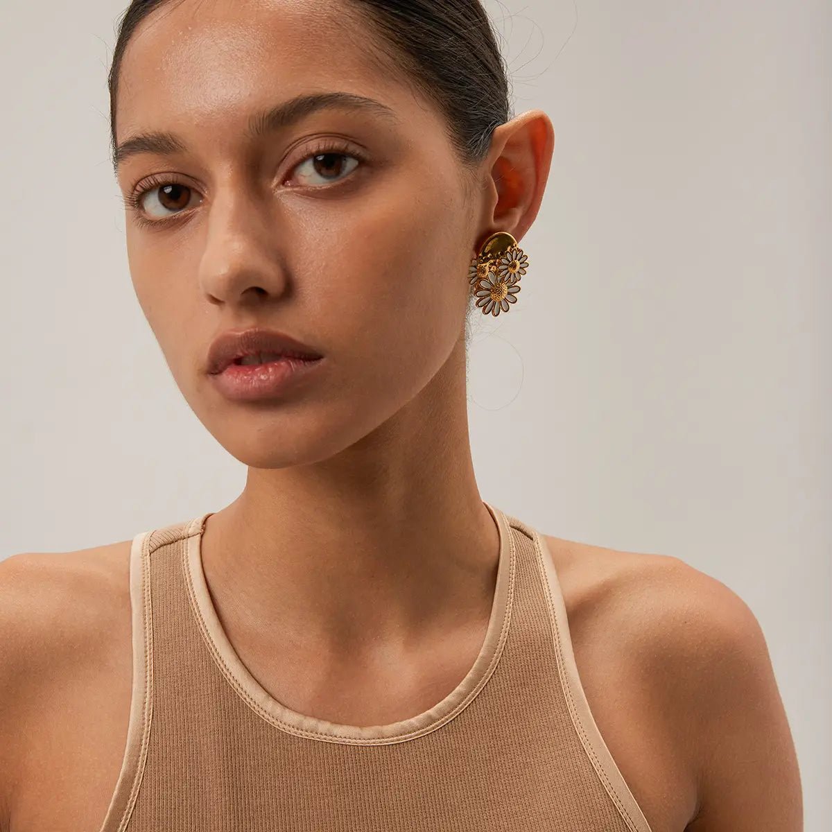 Fleur de Lune Wildflower Statement Earrings - Image 4