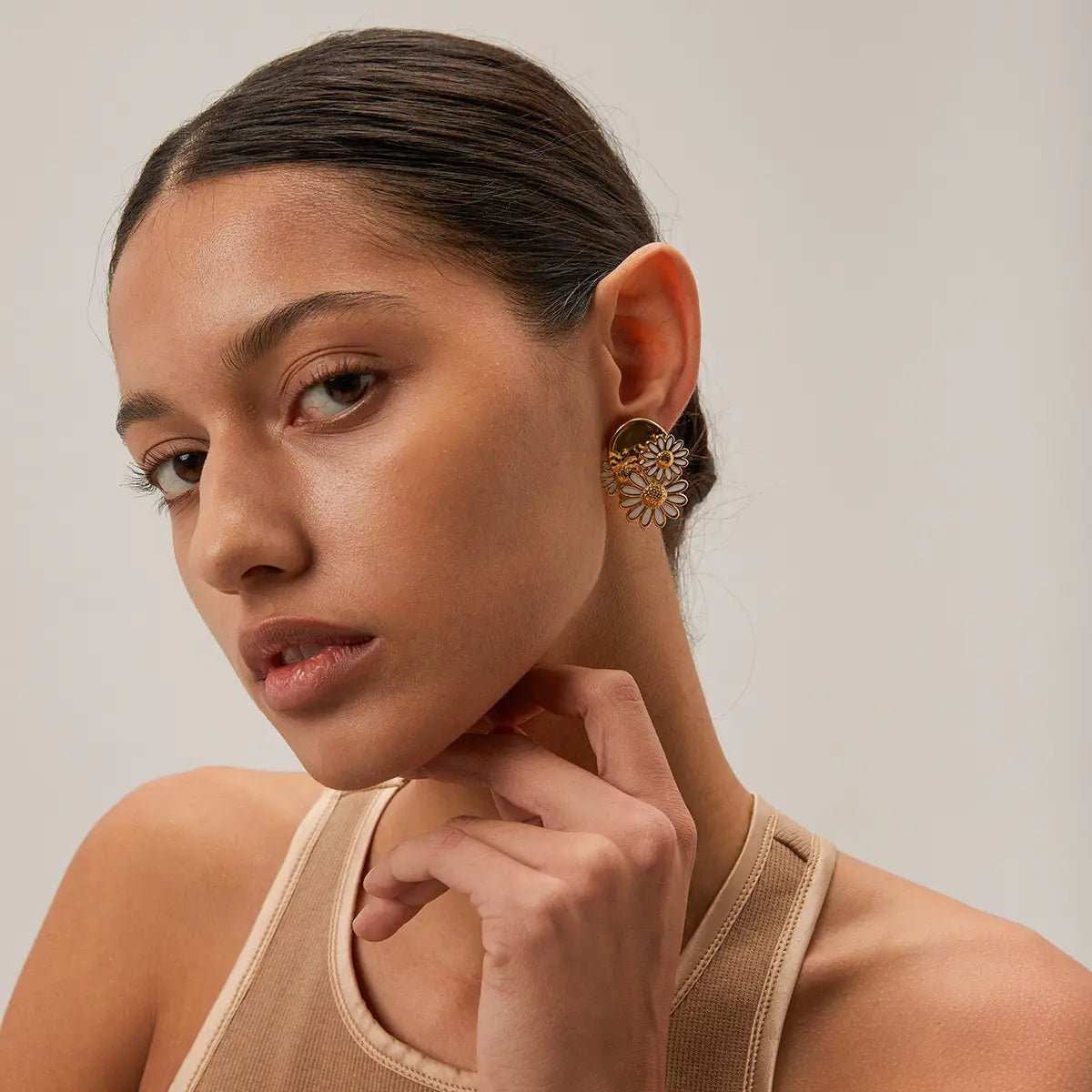 Fleur de Lune Wildflower Statement Earrings - Image 2