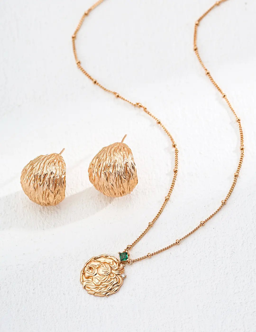 Golden Shell Statement Earrings - Image 4