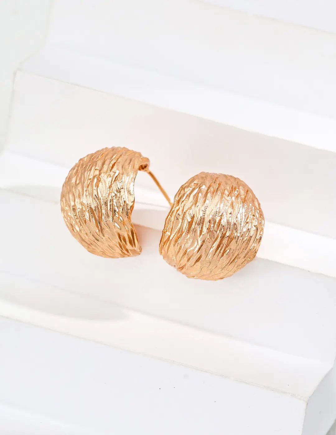 Golden Shell Statement Earrings