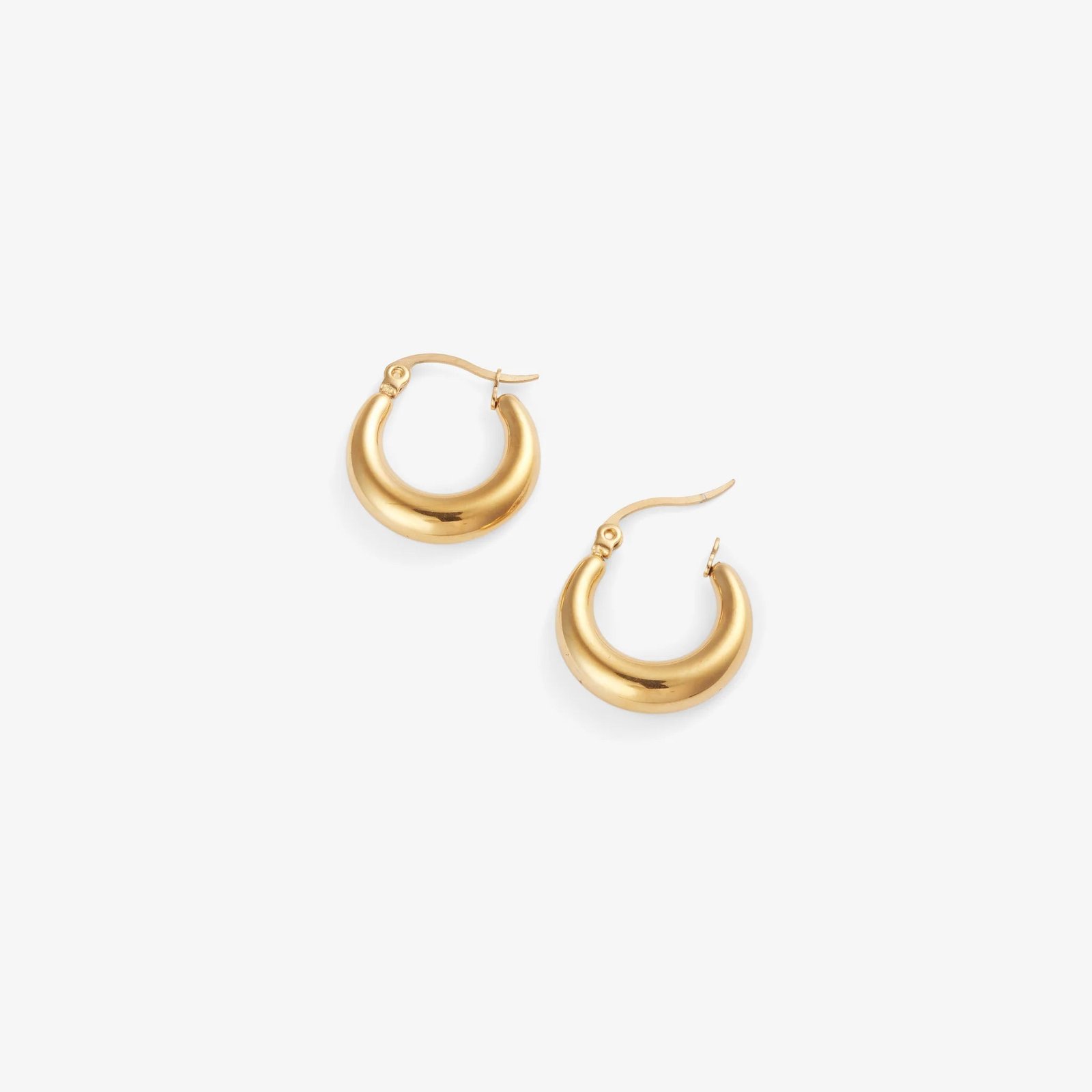 Hayes Hoops Earrings Gold - Image 2