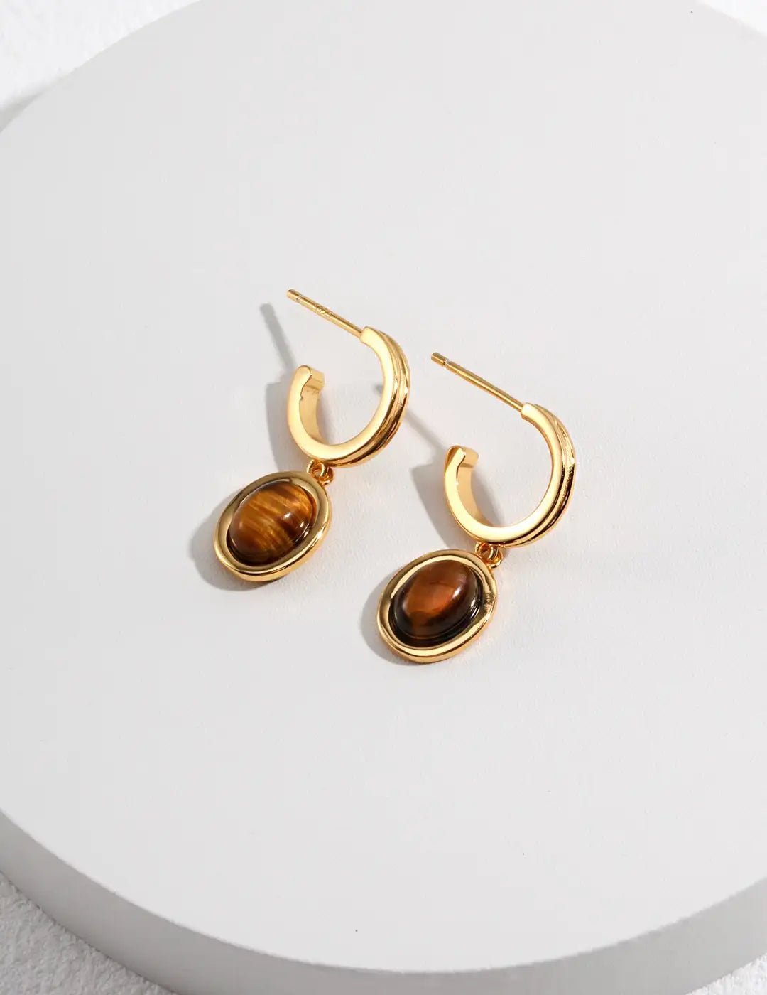 Hilldrop Tigers Eye Drop Earrings