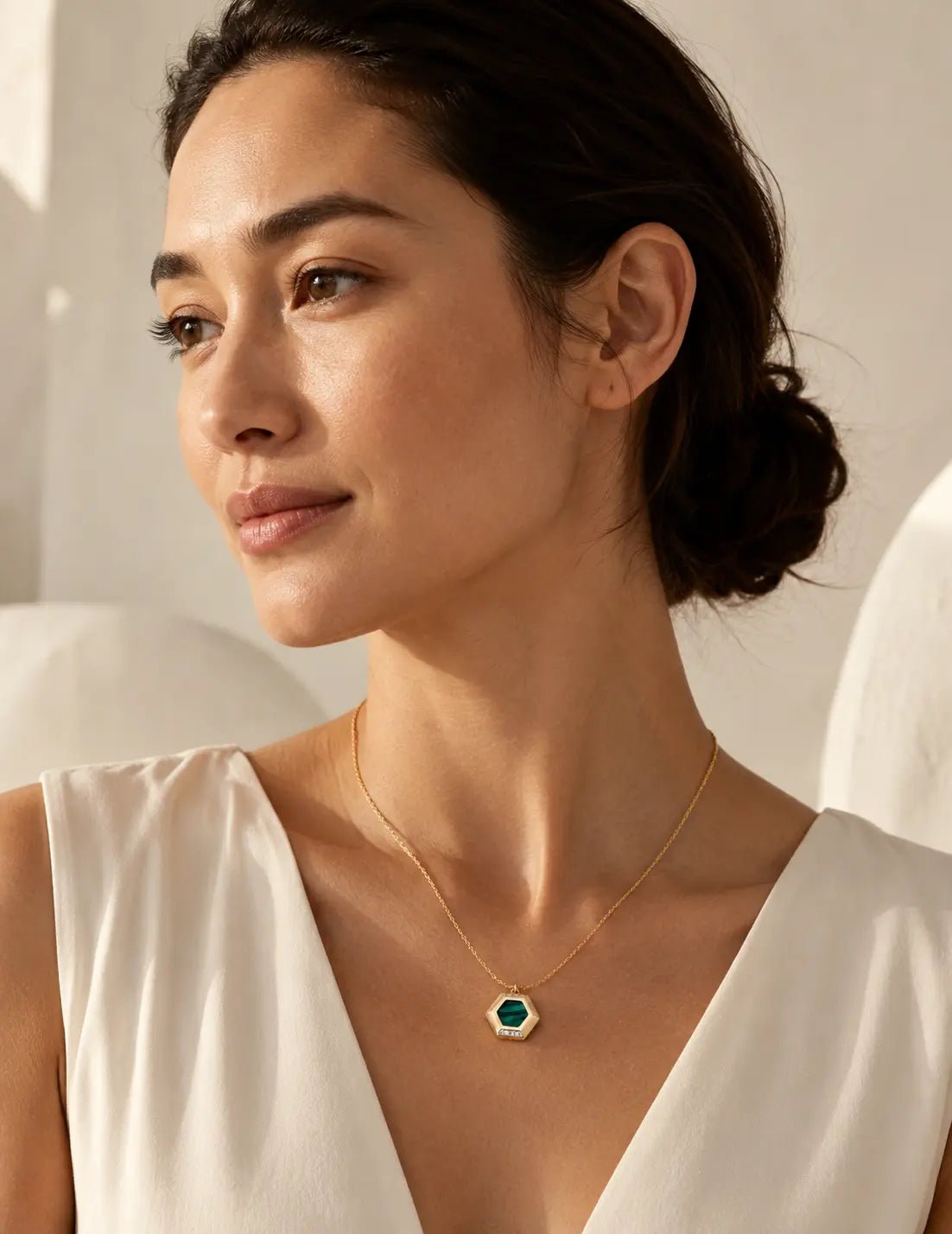 Banbury Malachite Pendant Necklace - Image 3