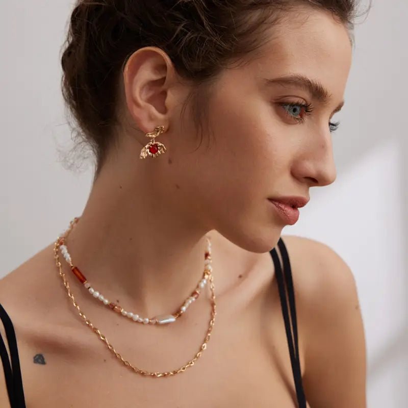 Aimee Butterfly Agate Earrings - Image 3
