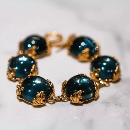 Patchouli Bristol Blue Glass Bracelet