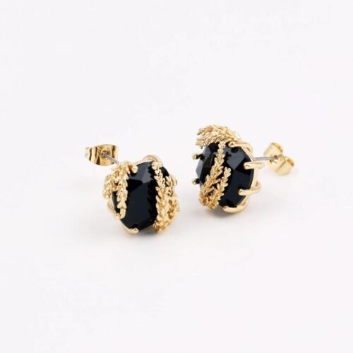 Fleur de Lune Patchouli Flower Stud Earrings