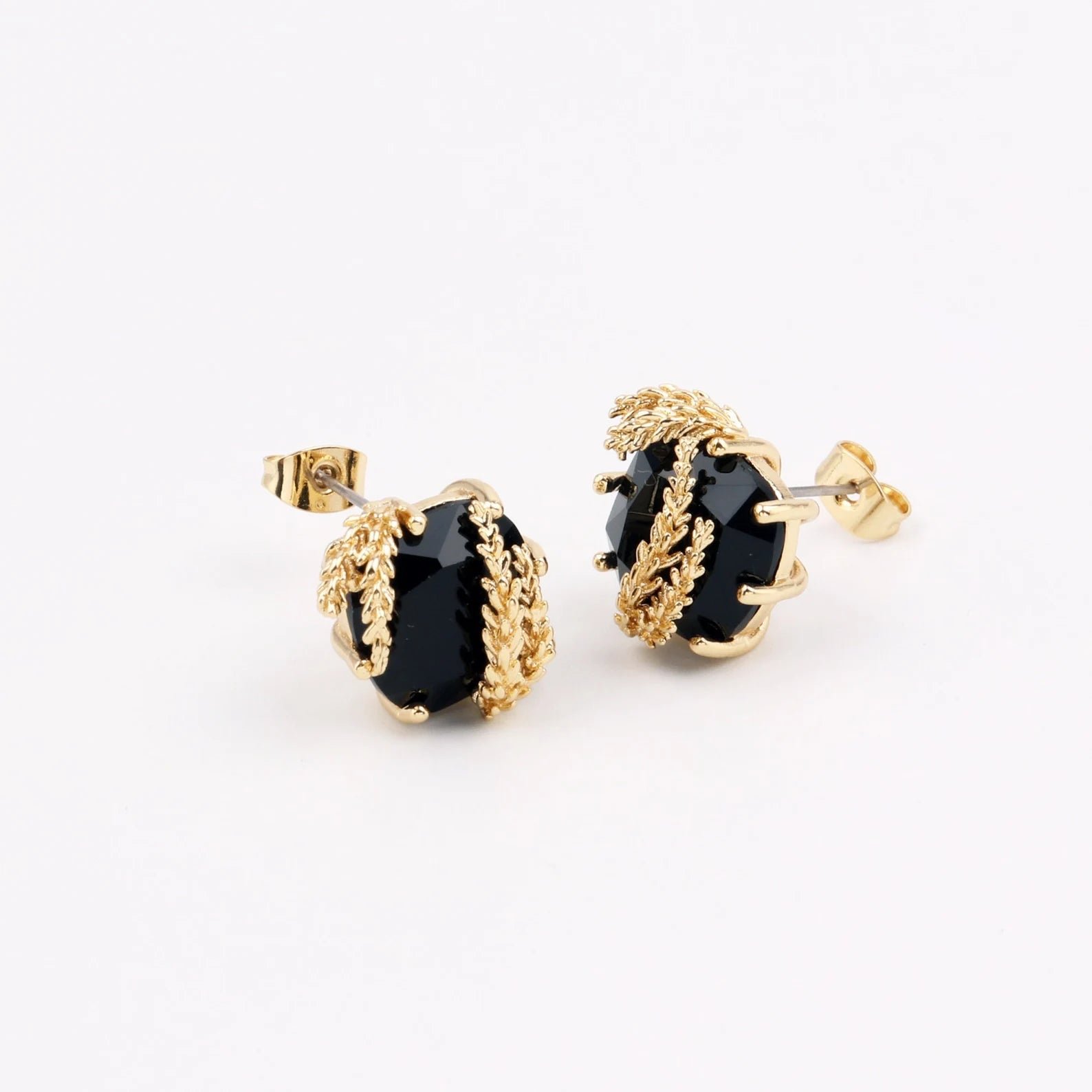 Fleur de Lune Patchouli Flower Stud Earrings