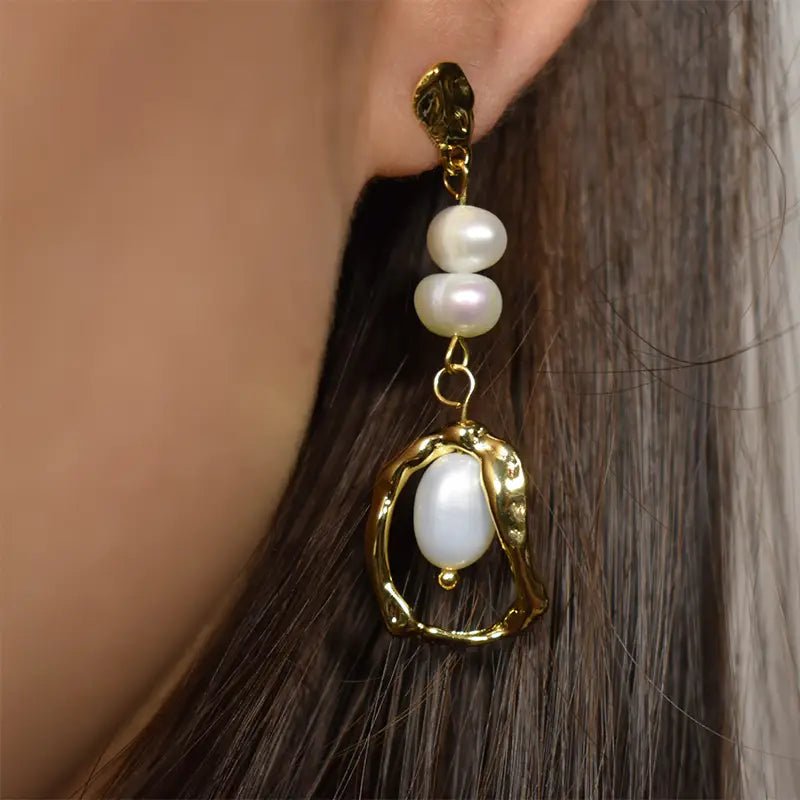 Amherst Pearl Drop Earrings - Image 2