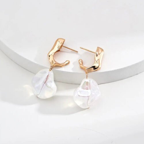Natural Stone Resin Earrings