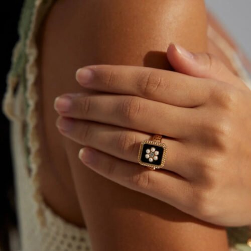 Vintage Grace Freshwater Pearl Gemstone Ring