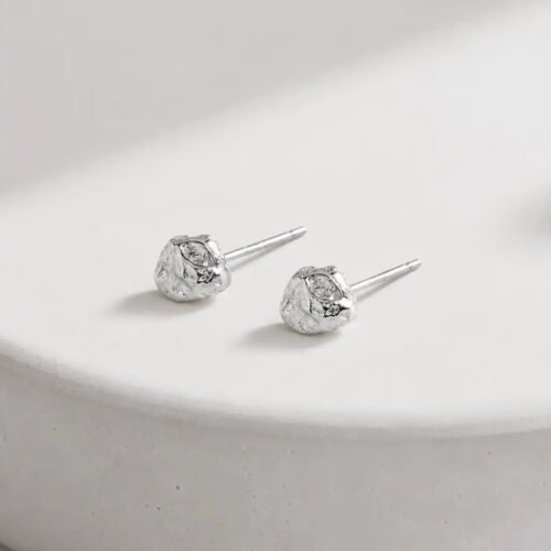 Foil Gold Stud Earrings
