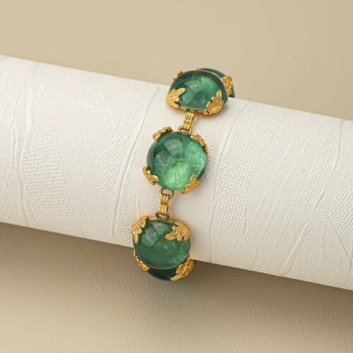 Patchouli Bristol Green Glass Bracelet