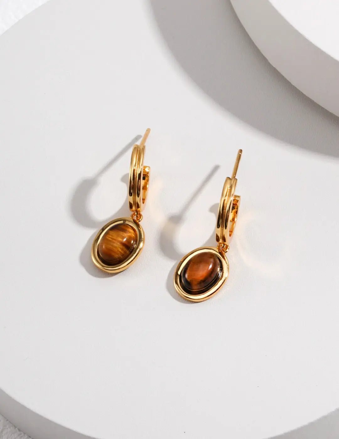 Hilldrop Tigers Eye Drop Earrings - Image 2