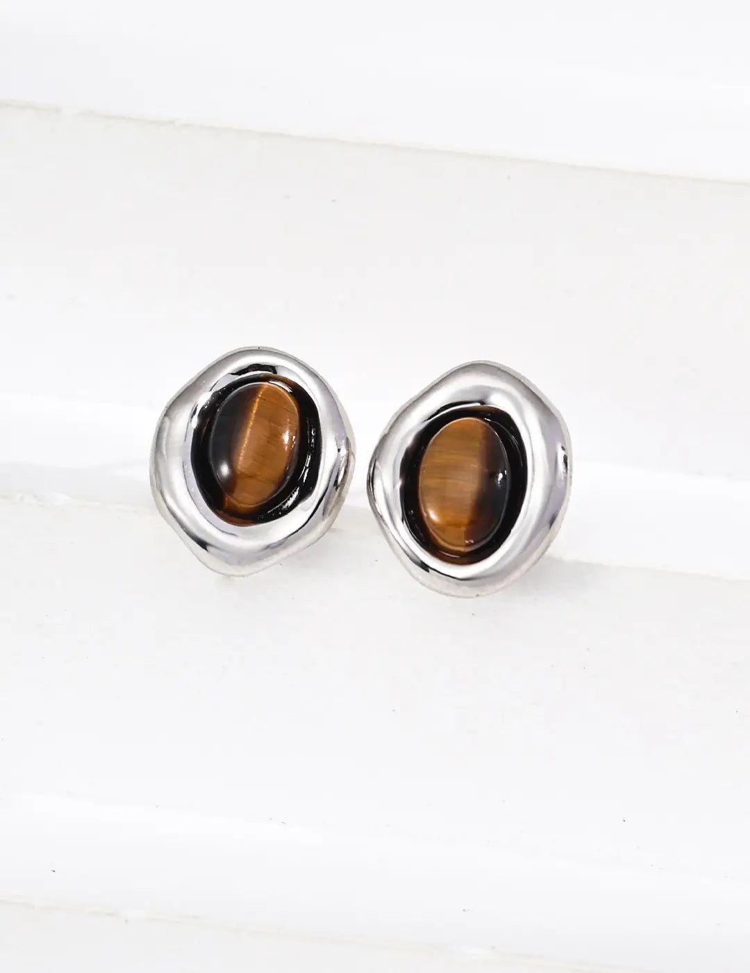 Hilldrop Tiger Eye Studs Earrings - Image 3