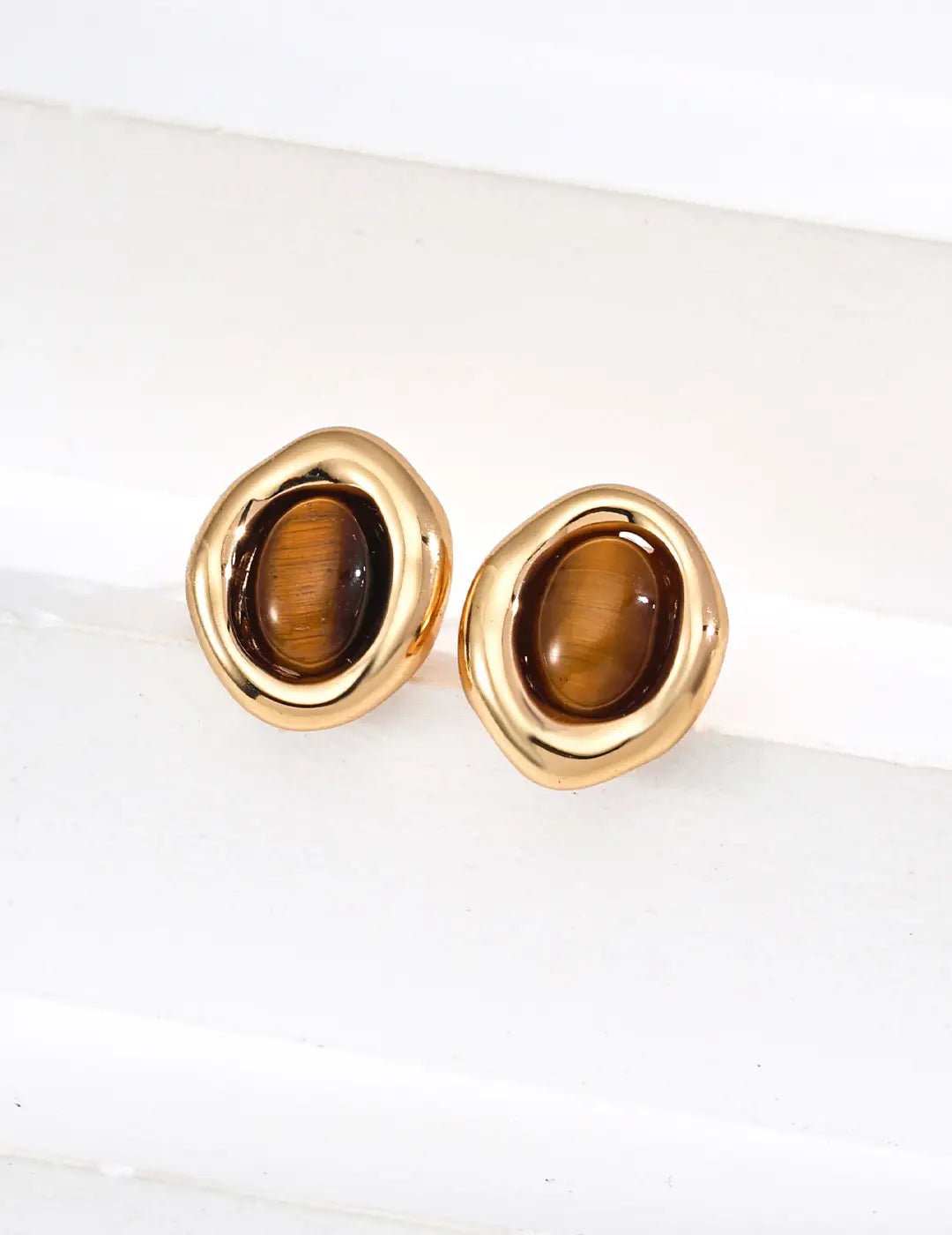 Hilldrop Tiger Eye Studs Earrings