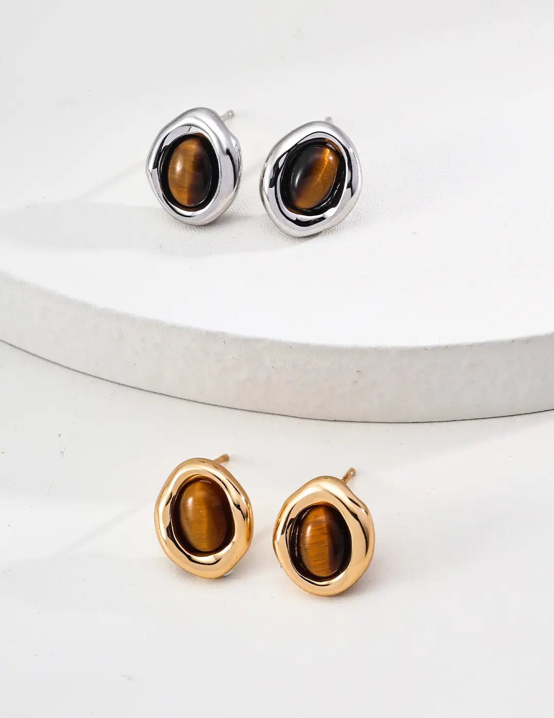 Hilldrop Tiger Eye Studs Earrings - Image 2